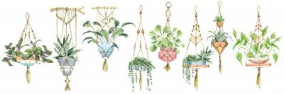 Sticker  Pots de fleurs suspendus