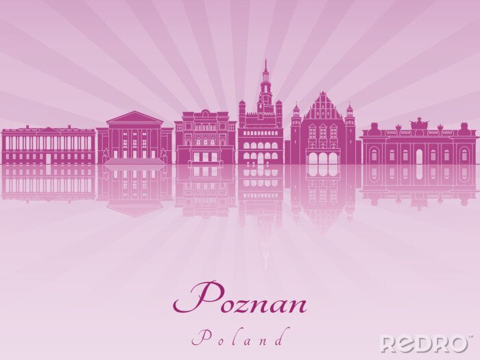 Sticker  Poznan horizon en violet orchidée rayonnante