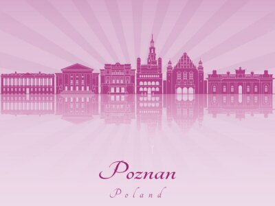 Sticker  Poznan horizon en violet orchidée rayonnante