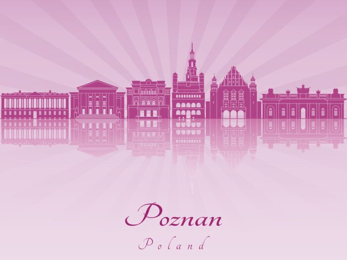 Sticker  Poznan horizon en violet orchidée rayonnante
