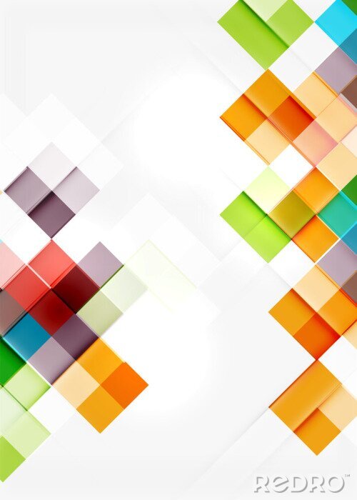 Sticker  Puzzle de carrés multicolores