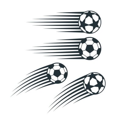 Sticker  Quatre boules volantes graphiques minimalistes simples