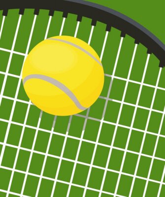 Sticker  raquette de tennis et de balle