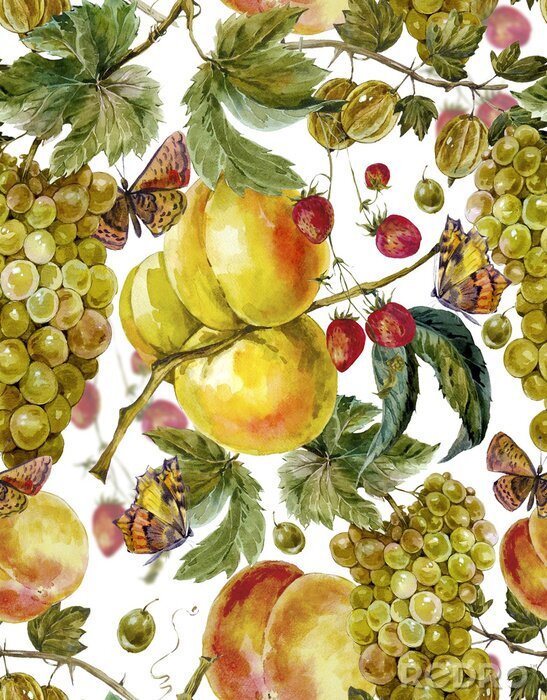 Sticker  Récolte des fruits d'été