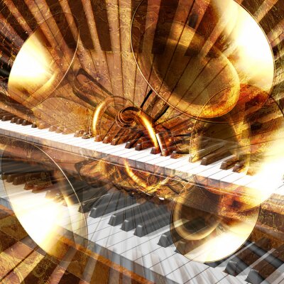 Résumé fond musical trompette de guitare et piano