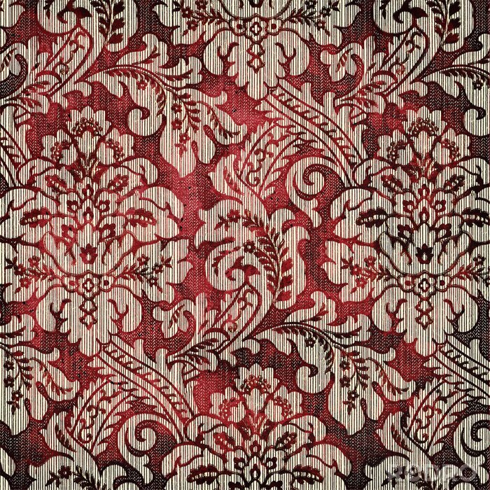 Sticker  Rétro dessin aux teintes rouges