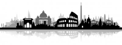 Sticker  Rome skyline