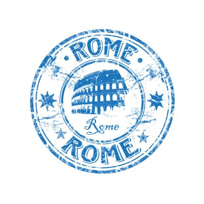 Sticker  Rome tampon en caoutchouc
