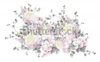 Sticker  Roses dans les tons violets