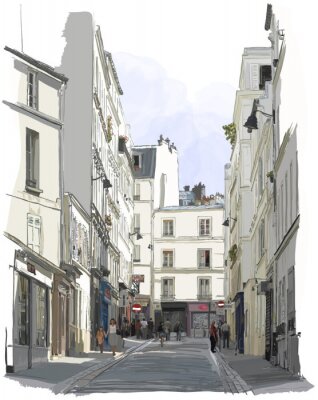 Rue de Paris style peinture