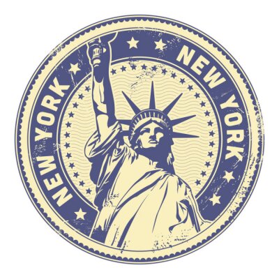 Sticker  sale timbre de New York (textures amovible)