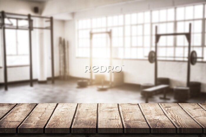 Sticker  Salle de sport style vintage avec des poids