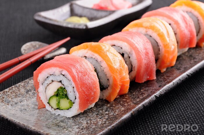 Sticker  Salmon & sushi de thon rouleau