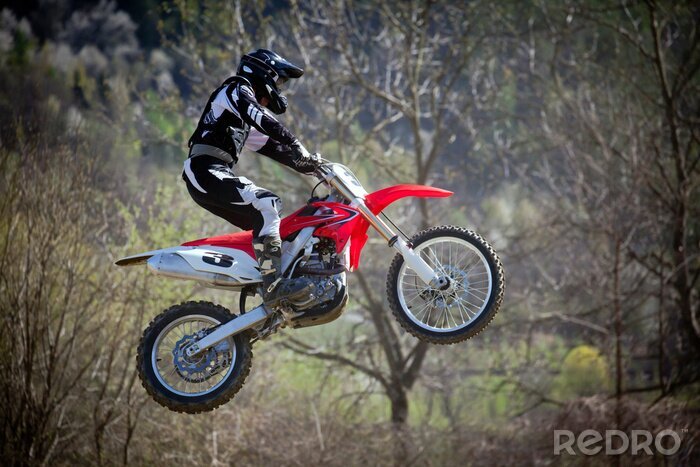 Sticker  salto con moto cross da