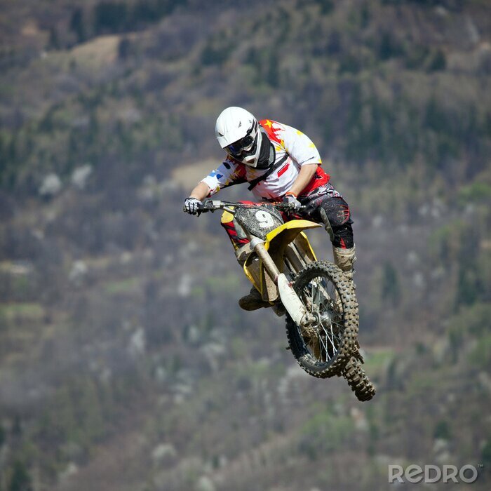 Sticker  salto con moto da croix