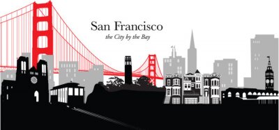 Sticker  San Francisco Skyline