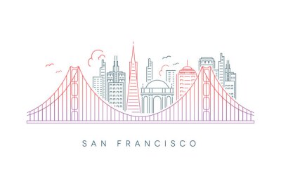 Sticker  SAN FRANCISCO SKYLINE