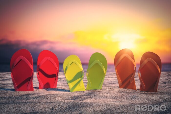 Sticker  Sandales de plage