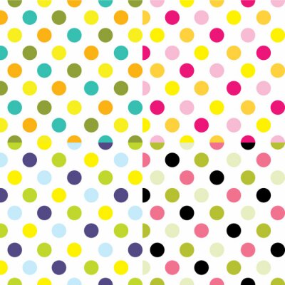 Sticker  Sans couture, motif de point de polka approprié pour l'emballage, fond de papier peint. EPS 10 & HI-RES JPG Inclus