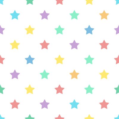 Sticker  Seamless, coloré, étoiles, modèle, fond