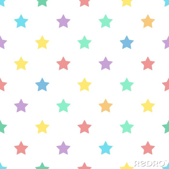 Sticker  Seamless, coloré, étoiles, modèle, fond