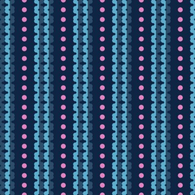 Sticker  Seamless, coloré, vecteur, fond, décoratif, fleurs, polka, pois