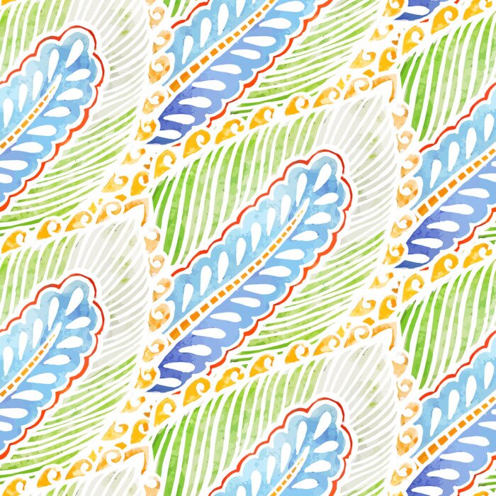 Sticker  Seamless fond d'aquarelle