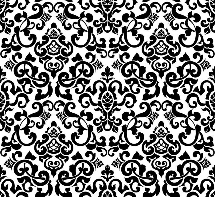 Sticker  Seamless noir, silhouette