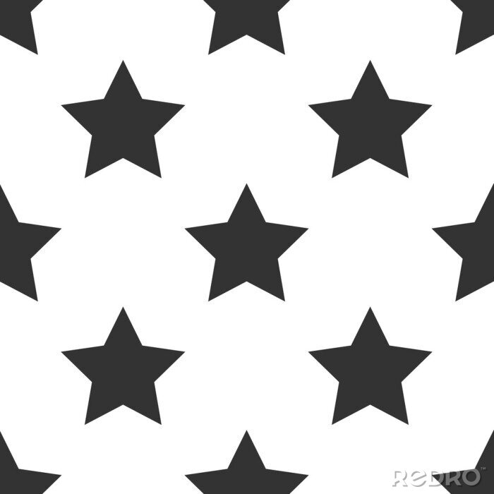 Sticker  seamless pattern with star