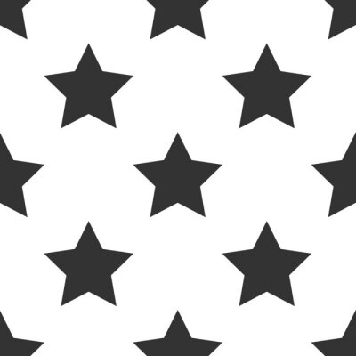 Sticker  seamless pattern with star