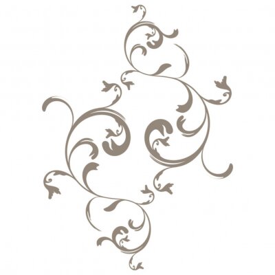 Sticker  série vecteur - fleur arabesque