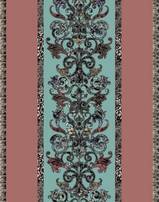 Sticker  set of seamless borders