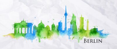 Sticker  Silhouette aquarelle Berlin