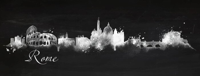 Sticker  Silhouette chalk Rome