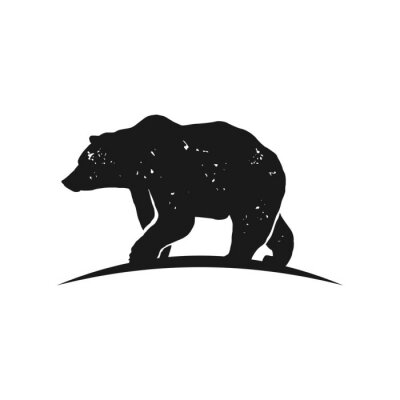 Sticker  Silhouette d'ours rustique