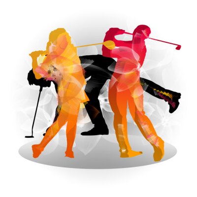 Sticker  silhouette de golf