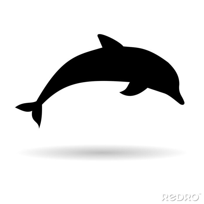 Sticker  Silhouette dolphin - Illustration