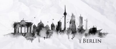 Sticker  Silhouette encre Berlin