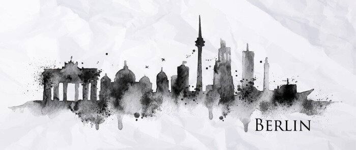 Sticker  Silhouette encre Berlin