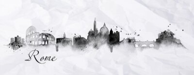Sticker  Silhouette encre Rome