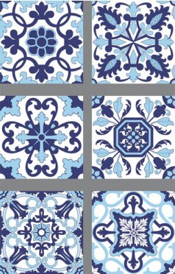 Sticker  Six carreaux d'azulejos portugais