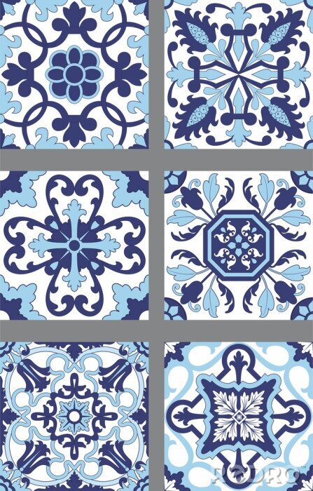 Sticker  Six carreaux d'azulejos portugais