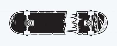 Sticker  Skateboard cassé