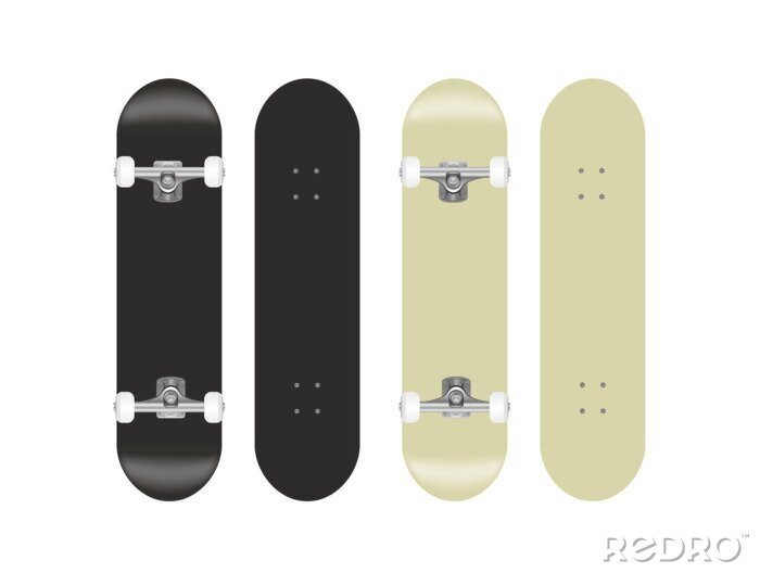 Sticker  Skateboard clair et foncé