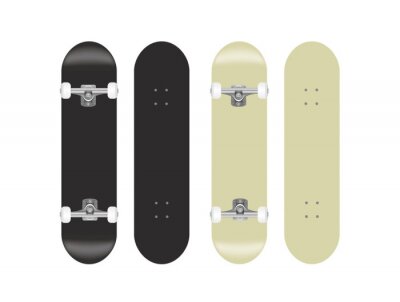 Sticker  Skateboard clair et foncé