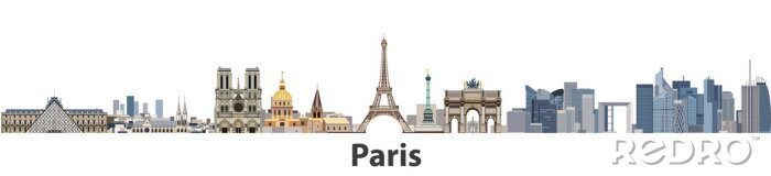 Sticker  Skyline de la ville de Paris vecteur