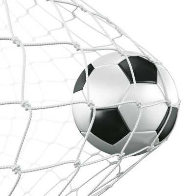 Sticker  Soccerball in net