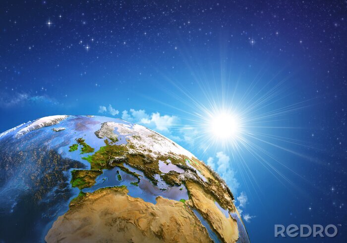 Sticker  Soleil et Terre depuis l'espace