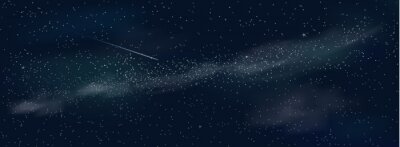 Sticker  Space.The night starry sky. Space background. Shining stars and nebula