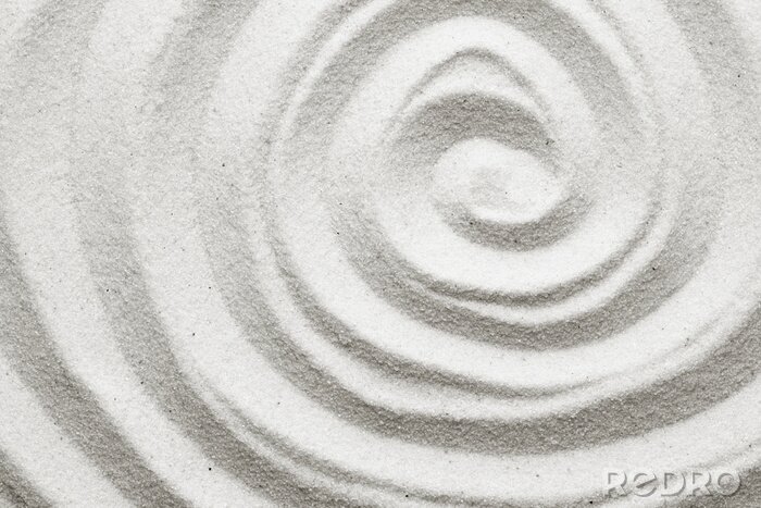 Sticker  Spirale sur du sable blanc